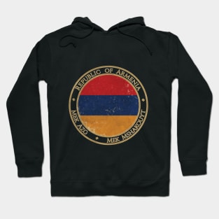 Vintage Republic of Armenia Asia Asian Flag Hoodie